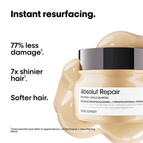 Absolut Repair Golden Mask for Dry and Damaged Hair - L'Or&eacute;al Professionnel | L'Or&eacute;al Partner Shop